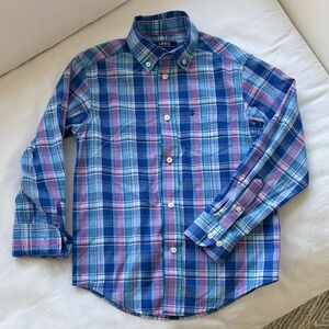 Izod Boy’s Plaid Button-Down Shirt NWOT